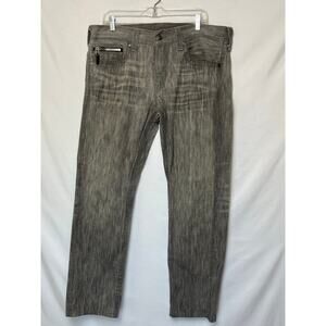 True Religion Men’s Size 36 Gray Denim Button Fly Straight Leg Jeans M05T6U50